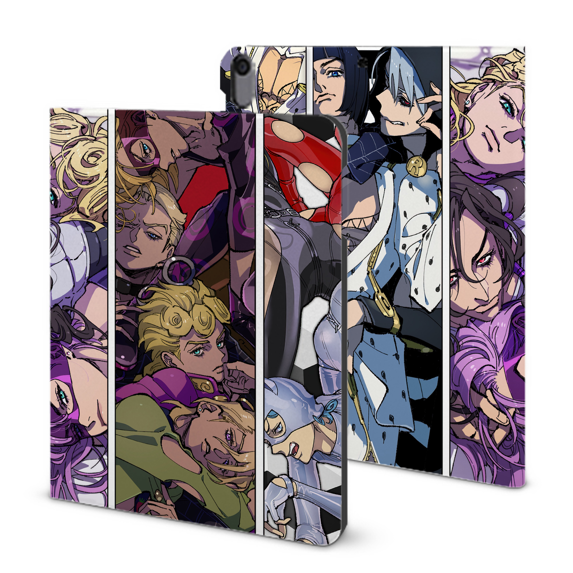 （画像用） ジョジョの奇妙な冒険 JoJo's Bizarre Adventure IPad ケース ブック型 PUレザー TPU 耐衝撃 軽量 薄型 ペン収納なし 全面保護 IPad 各モデル対応